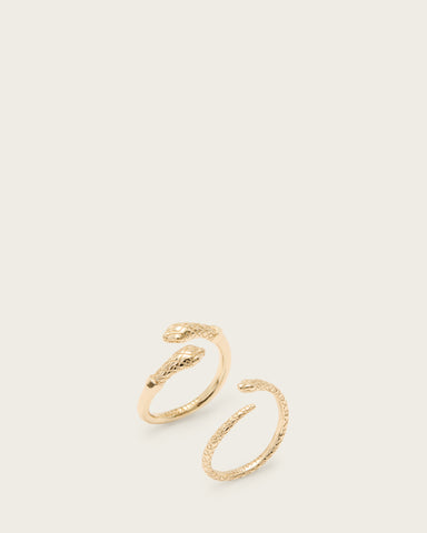 Serpent Textured Ring Set