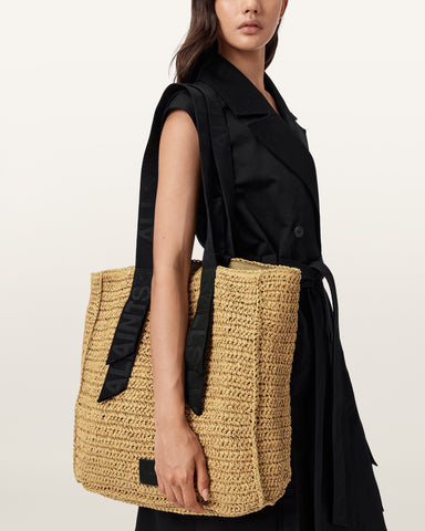 Lullah Woven Straw Tote Bag