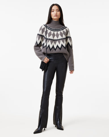 Tura Funnel Neck Relaxed Fit Sweater