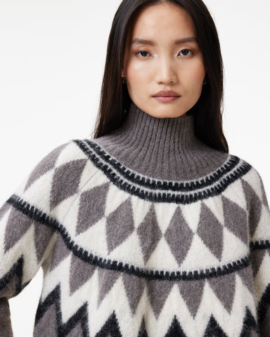 Tura Funnel Neck Relaxed Fit Sweater