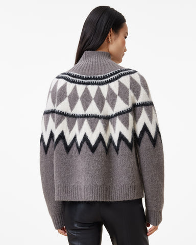 Tura Funnel Neck Relaxed Fit Sweater