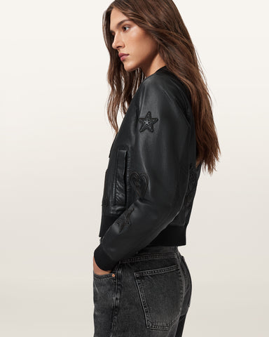 Orten 94 Leather Bomber Jacket