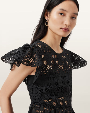 Meadow Embroidered Short Sleeve Top