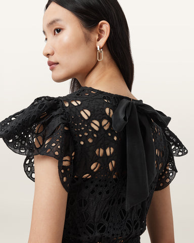 Meadow Embroidered Short Sleeve Top