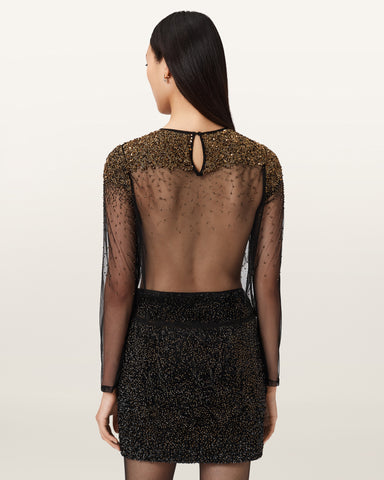 Greta Butterfly Embellished Top