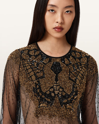 Greta Butterfly Embellished Top