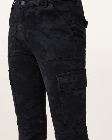 Duran Skinny Black Camo Cargo Jeans