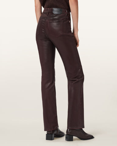 Haldan Coated Bootcut Jeans
