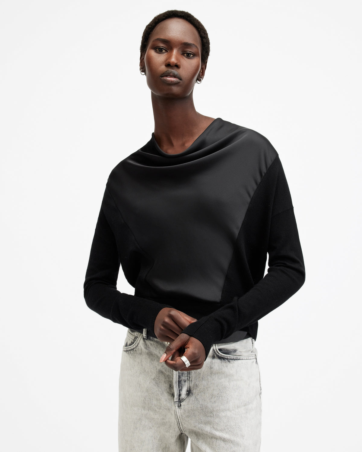 Myra Cowl Neck Merino Wool Sweater