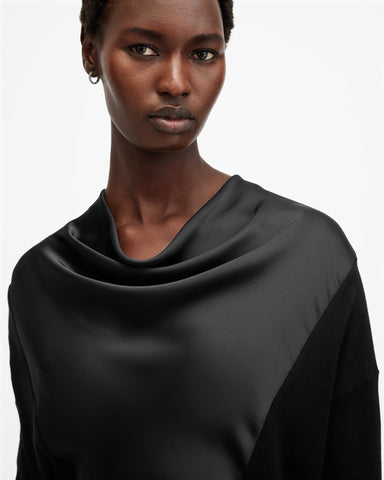 Myra Cowl Neck Merino Wool Sweater