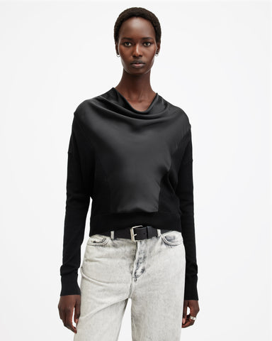 Myra Cowl Neck Merino Wool Sweater