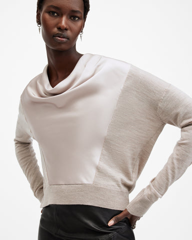 Myra Cowl Neck Merino Wool Sweater