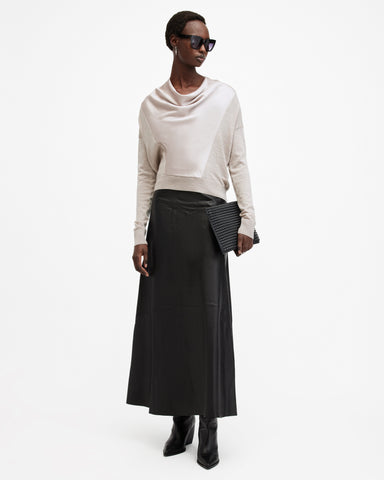 Myra Cowl Neck Merino Wool Sweater