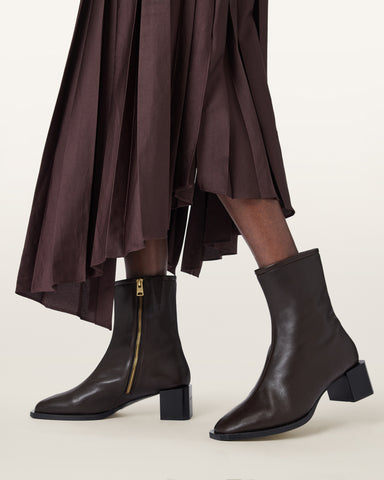 Avril Leather Ankle Boots