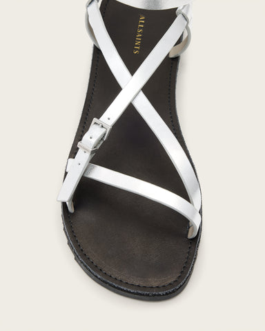 Tyla Metallic Leather Sandals