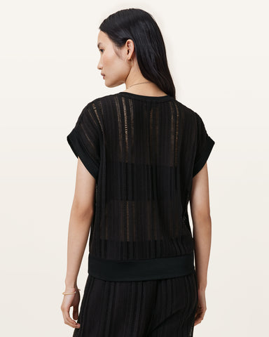 Giana Crochet Crew Neck Tank Top