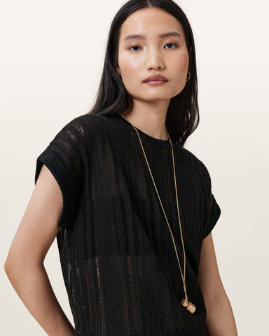 Giana Crochet Crew Neck Tank Top