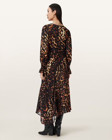 Danni Shirr Midi Dress