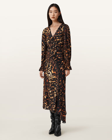 Danni Shirr Midi Dress