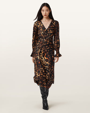 Danni Shirr Midi Dress