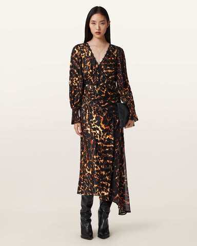 Danni Shirr Midi Dress