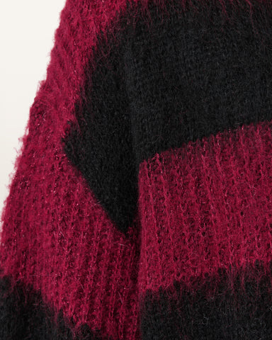 Onyx Striped Relaxed Sweater