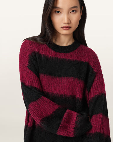 Onyx Striped Relaxed Sweater