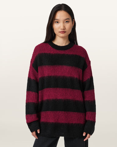 Onyx Striped Relaxed Sweater