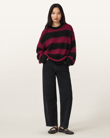 Onyx Striped Relaxed Sweater
