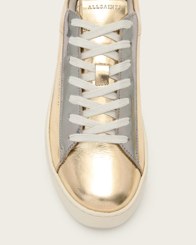 Shana Snake Print Low Top Leather Sneakers