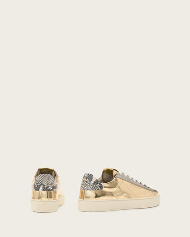 Shana Snake Print Low Top Leather Sneakers