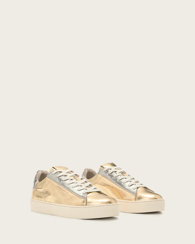 Shana Snake Print Low Top Leather Sneakers