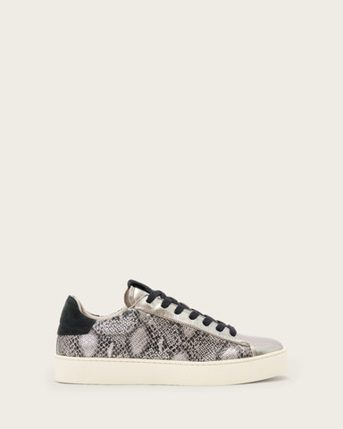 Shana Snake Print Low Top Leather Sneakers