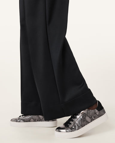 Shana Snake Print Low Top Leather Sneakers