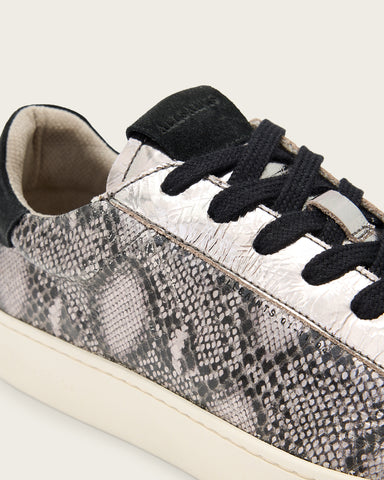 Shana Snake Print Low Top Leather Sneakers