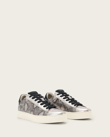 Shana Snake Print Low Top Leather Sneakers