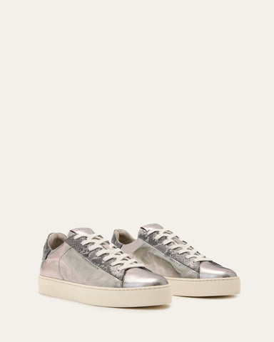 Shana Snake Print Low Top Leather Sneakers