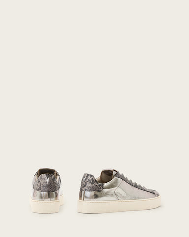 Shana Snake Print Low Top Leather Sneakers