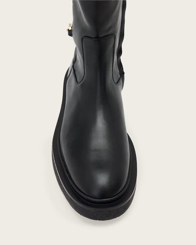 Escher Chain Leather Rider Boots