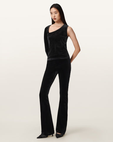 Ari Asymmetric Velvet Top