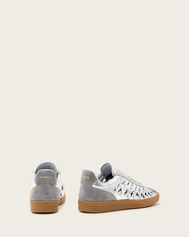 Velma Low Top Round Toe Woven Leather Sneakers