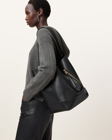 Alba Leather Hobo Shoulder Bag