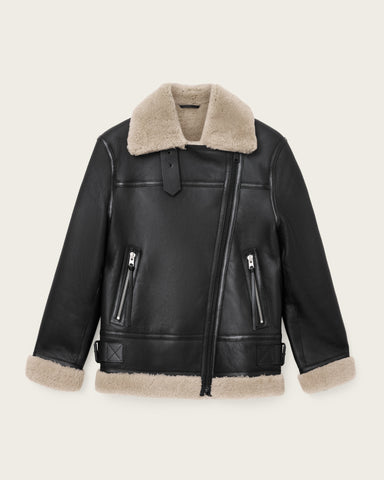 Sola Shearling Biker Jacket