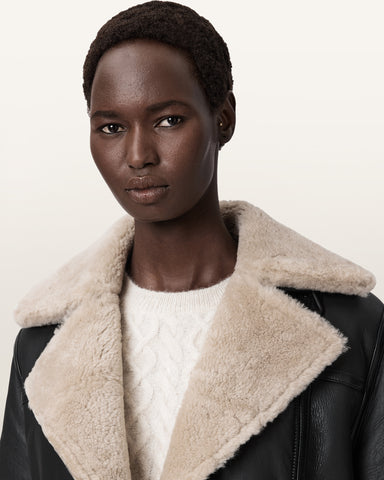 Sola Shearling Biker Jacket