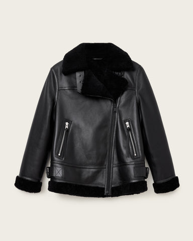 Sola Shearling Biker Jacket