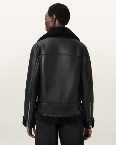 Sola Shearling Biker Jacket