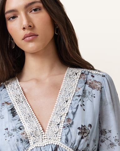 Zora Floral Ruffled Top