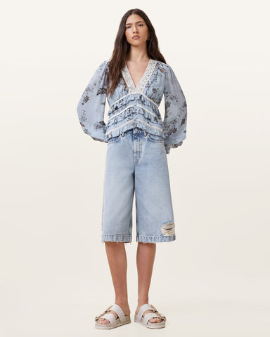 Zora Floral Ruffled Top