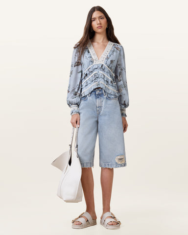 Zora Floral Ruffled Top