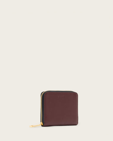 Lena Hex Zip Up Leather Wallet